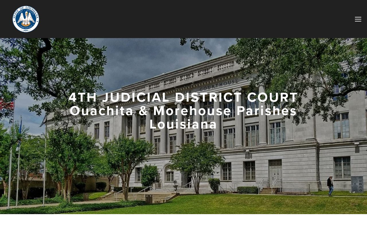 Fourth Judicial District Court dual parish jurisdiction shown for Morehouse Parish arrest warrants