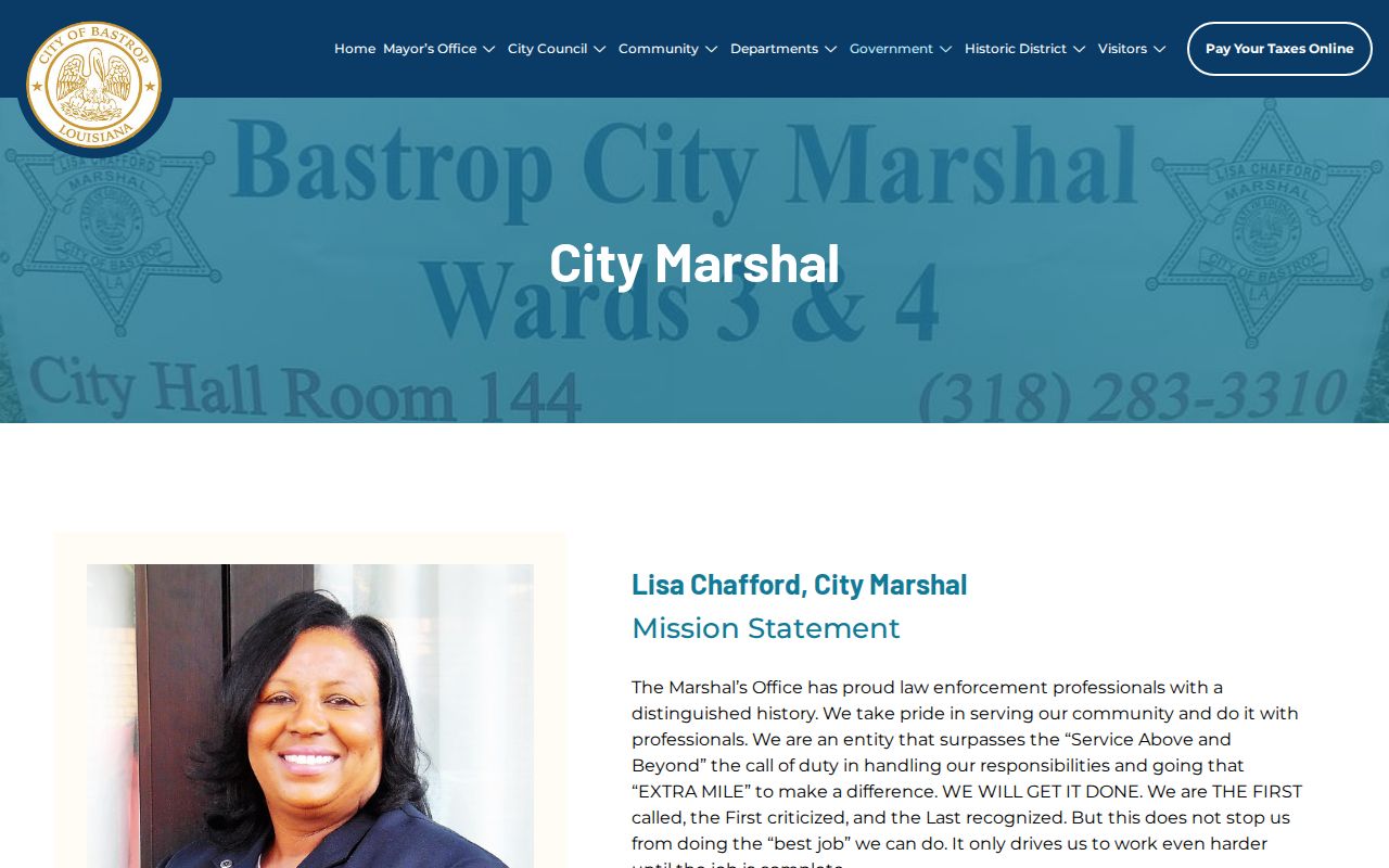 Bastrop City Marshal office reviewed for Morehouse Parish municipal court warrant records
